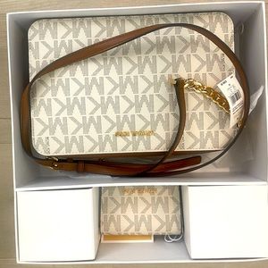 Michael Kors crossbody handbag purse with wallet.
